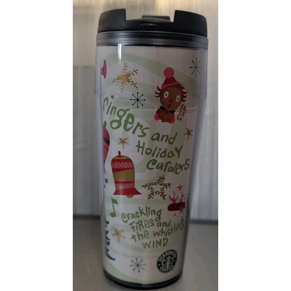 Starbucks‎ 2006 Christmas Thermal Travel Tumbler, Bells Holiday Cup 16oz 2004